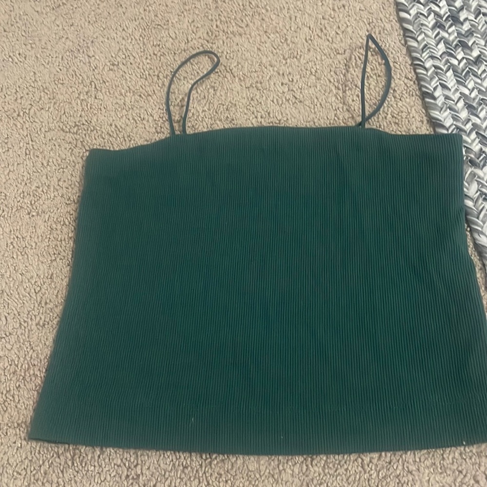 Green American eagle crop top.